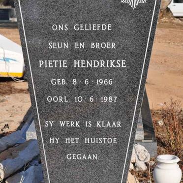 HENDRIKSE Pietie 1966-1987