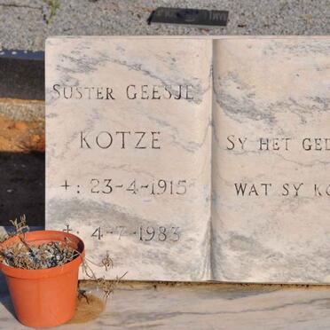 KOTZE Geesje 1915-1983