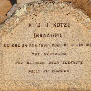 KOTZE A.J.J. 1892-1957