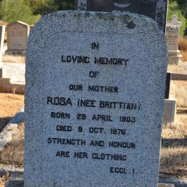 KRUGER Rosa nee BRITTAIN 1903-1976