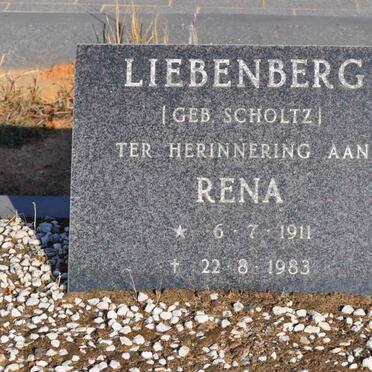 LIEBENBERG Rena nee SCHOLTZ 1911-1983