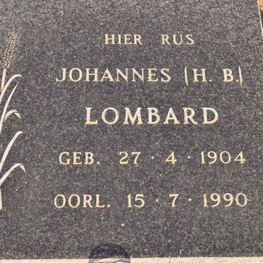 LOMBARD Johannes H.B. 1904-1990