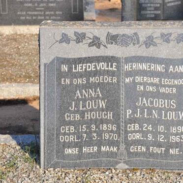 LOUW Jacobus P.J.L.N. 1890-1963 &amp; Anna J. HOUGH 1896-1970
