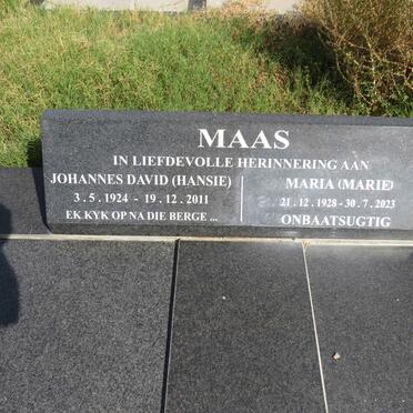 MAAS Johannes David 1924-2011 & Maria 1928-2023