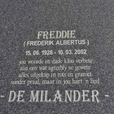 MILANDER Frederik Albertus, de 1928-2002