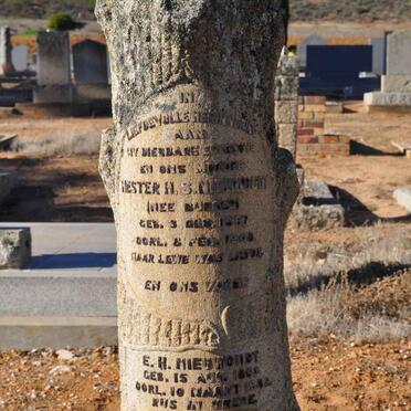 NIEUWOUDT E.H. 1867-1942 &amp; Hester H.S. BURGER 1867-1940