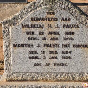 PALVIE Wilhelm H.J. 1865-1940 &amp; Martha J. BURGER 1854-1925