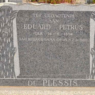 PLESSIS Eduard Petrus, du 1884-1962