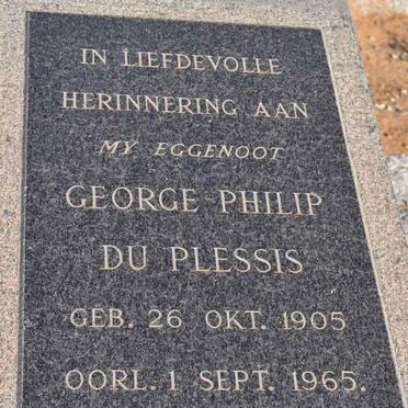 PLESSIS George Philip, du 1905-1965