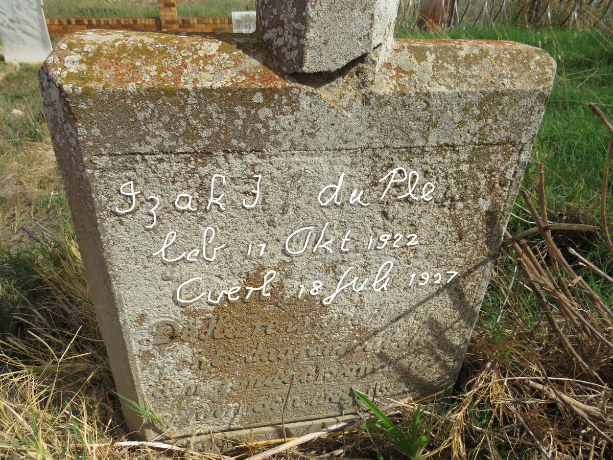 PLESSIS Izak ?.?., du 1922-1927