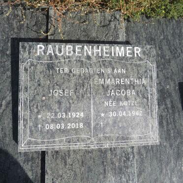 RAUBENHEIMER Josef 1924-2018 & Emmarenthia Jacoba KOTZE 1942-