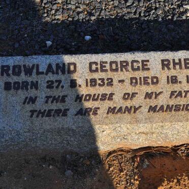 RHEEDER Rowland George 1932-1956