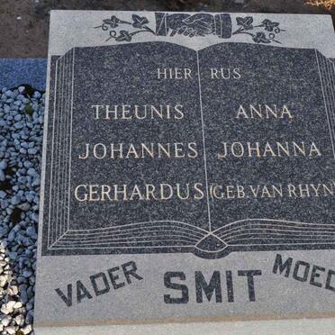 SMIT Theunis Johannes Gerhardus &amp; Anna Johanna VAN RHYN