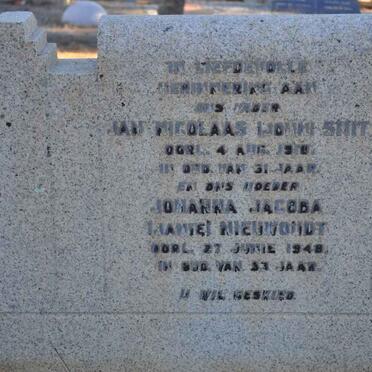 SMIT Jan Nicolaas -1918 &amp; Johanna Jacoba NIEUWOUDT -1948