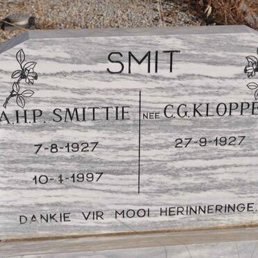 SMIT A.H.P. 1927-1997 &amp; C.G. KLOPPERS 1927-