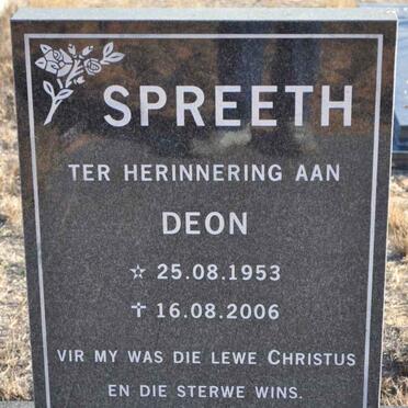SPREETH Deon 1953-2006