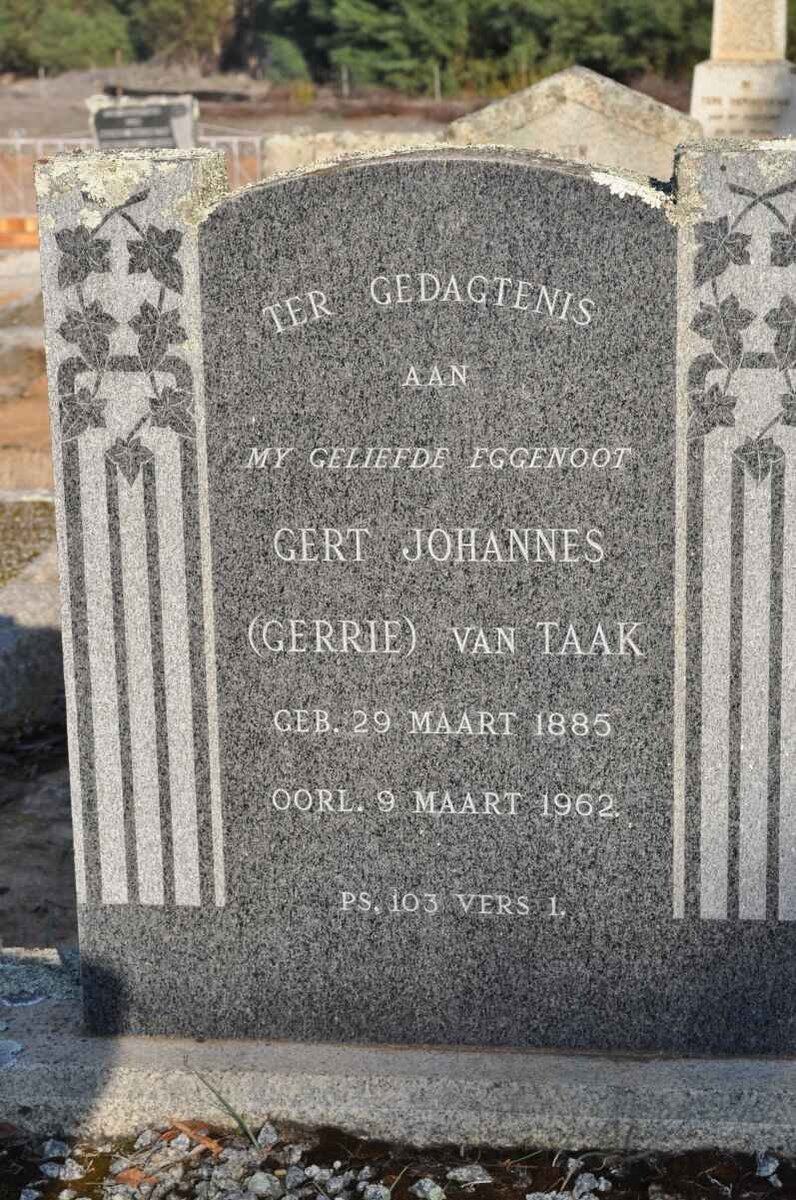 TAAK Gert Johannes, van 1885-1962