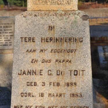 TOIT Jannie G., du 1899-1953