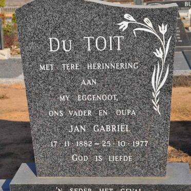 TOIT Jan Gabriel, du 1882-1977