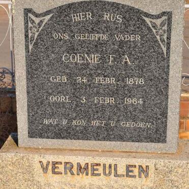VERMEULEN Coenie F.A. 1878-1964