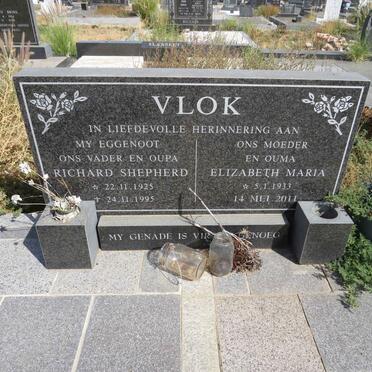 VLOK Richard Shepherd 1925-1995 & Elizabeth Maria 1933-2011