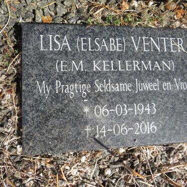 VENTER Elsabe, KELLERMAN 1943-2016