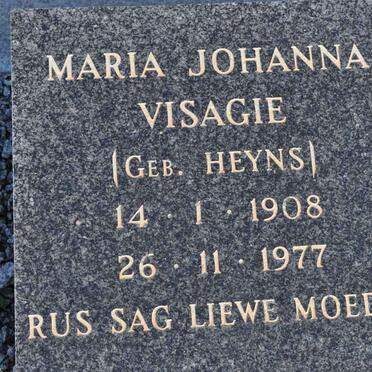 VISAGIE Maria Johanna nee HEYNS 1908-1977