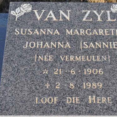 ZYL Susanna Margaretha Johanna, van nee VERMEULEN 1906-1989