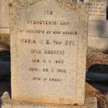 ZYL Maria J.B., van nee GOOSEN 1893-1955