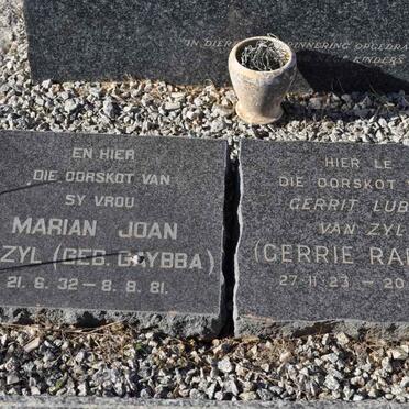 ZYL Gerrit Lubbe, van 1923-1971 &amp; Eliza Marian Joan GAYBBA 1932-1981