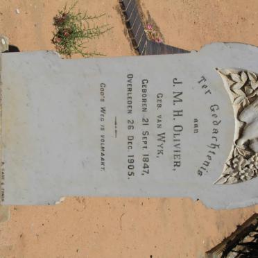OLIVIER J.M.H. nee VAN WYK 1847-1905