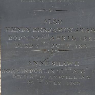 SHAWE Anne 1794-1862 :: SHAWE Henry Benjamin 1825-1861