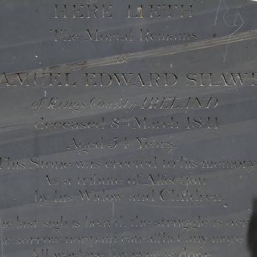 SHAWE Samuel Edward -1841