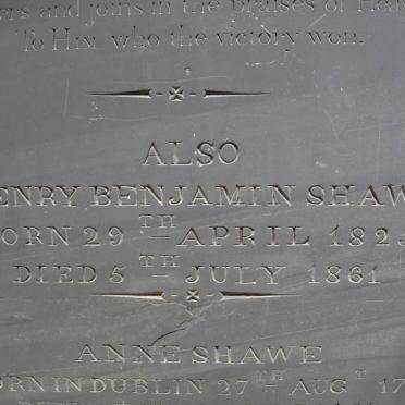 SHAWE Samuel Edward -1841 &amp; Anne 1794-1862 :: SHAWE Henry Benjamin 1825-1861 