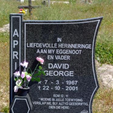 APRIL David George 1967-2001