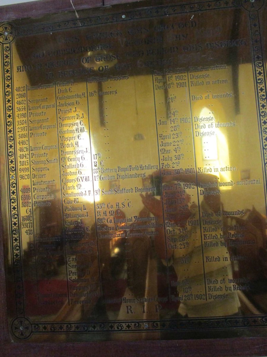 6. Anglo Boer War Commemorative Plaque