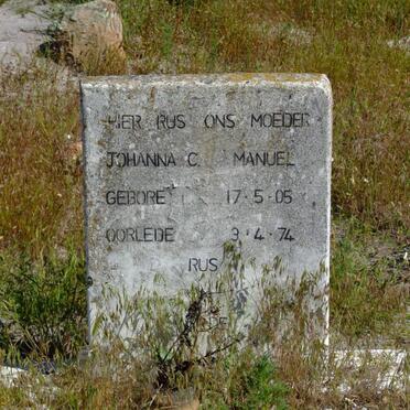 MANUEL Johanna C. 1905-1974