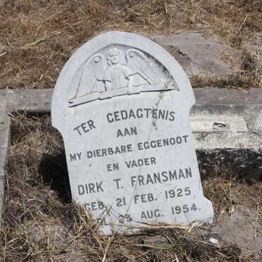 FRANSMAN Dirk T. 1925-1954