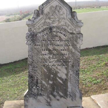 KOCK Gabriel Stefanus, de 1888-1922