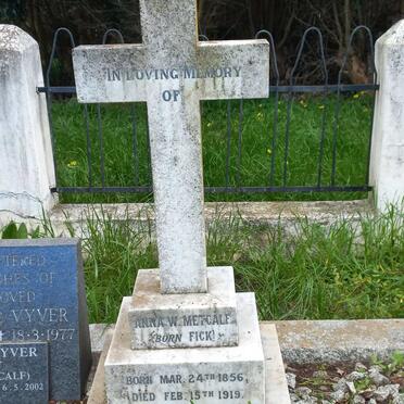 METCALF Anna W. nee FICK 1856-1919