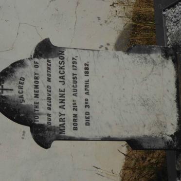 JACKSON Mary Anne 1797-1882
