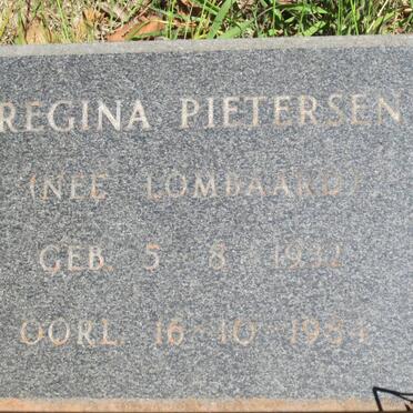 PIETERSEN Regina nee LOMBAARD 1932-1984