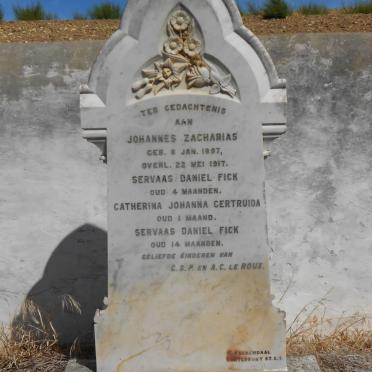 ROUX Johannes Zacharias, le 1897-1917 :: LE ROUX Servaas Daniel Fick :: LE ROUX Catherina Johanna Gertruida 