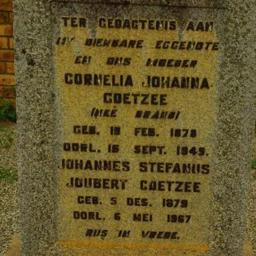 COETZEE Johannes Stefanus Joubert 1879-1967 &amp; Cornelia Johanna BRAND 1878-1949