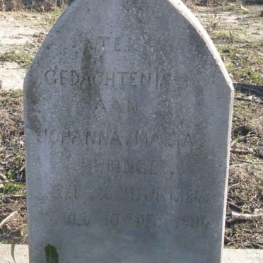 HUBINGER Johanna Maria 184?-1904
