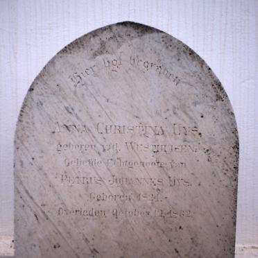 UYS Anna Christina nee V.D. WESTHUIZEN 1824-1862