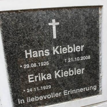 KIEBLER Hans 1926-2008 &amp; Erika 1929-