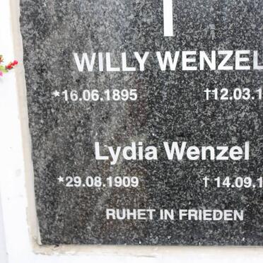 WENZEL Willy 1895-1978 &amp; Lydia 1909-1998