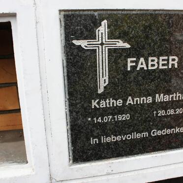 FABER Käthe Anna Martha 1920-2011