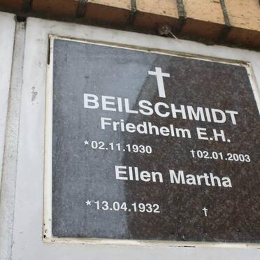 BEILSCHMIDT Friedhelm E.H. 1930-2003 &amp; Ellen Martha 1932-